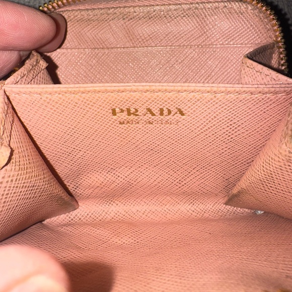 Prada Pink Saffiano Leather Coin Wallet - Picture 6 of 6